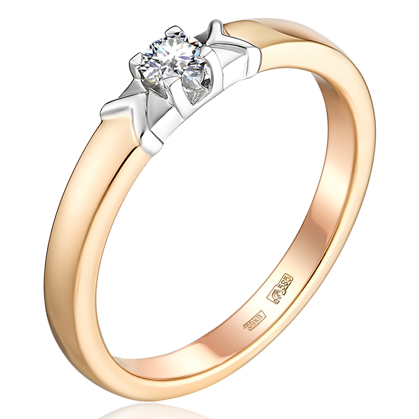 Кольцо, золото, бриллиант, 1-11-0943-101